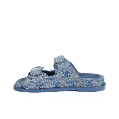 CHANEL Слипоны Женские Синие