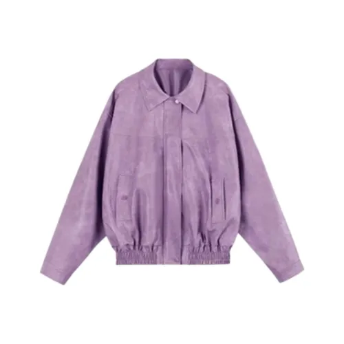 TSKIU Фиолетовый Укороченный Женский Куртки