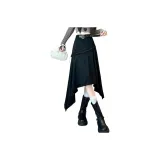 Черная юбка из замши