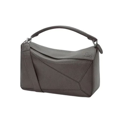 LOEWE Пазл Коровья кожа Одно плечо Сумка Большой Женские Темно-серый