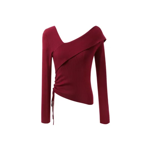 3COLOUR Вишнево-красный Женский Трикотаж