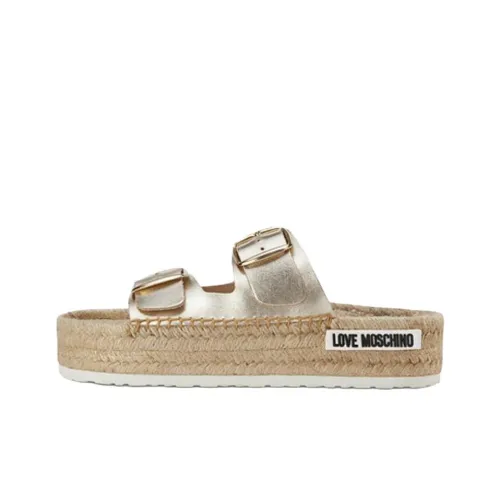 LOVE MOSCHINO Слипоны Женские Золотые