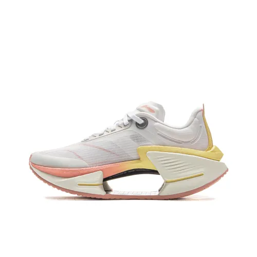 LINING Shadow 3 ESSENTIAL Амортизация Поддержка Отскок Низкий Топ Повседневные Беговые кроссовки Женские Стандартный Белый Золотой Туманный