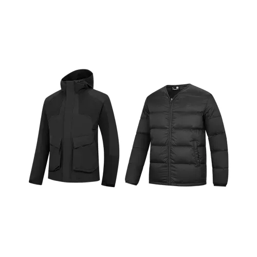 QIAODAN Теплоизоляционный ветровка мужская черного цвета