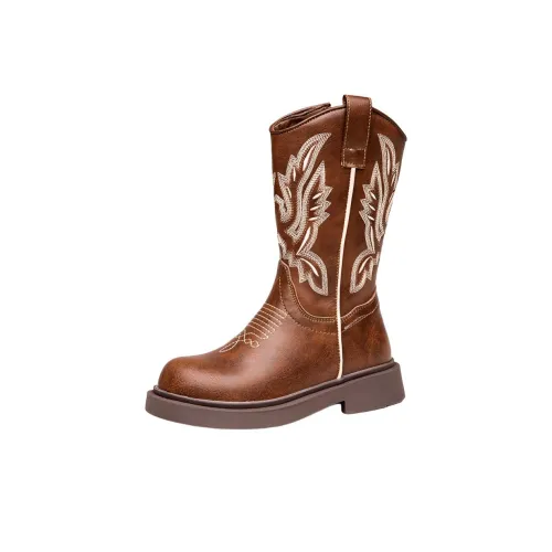 Rindu Устойчивые к истиранию детские кожаные сапоги для малышей