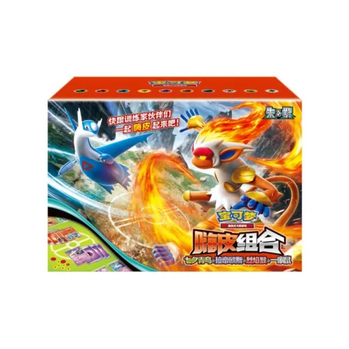 Pokémon Счастливый Комбинация Синий Bird Ladios Огонь Обезьяна One Мышка Карты для дуэлей Целая коробка