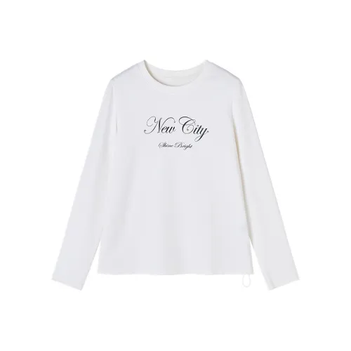 XIANGYING Цапельно-белый Женские T-рубашки