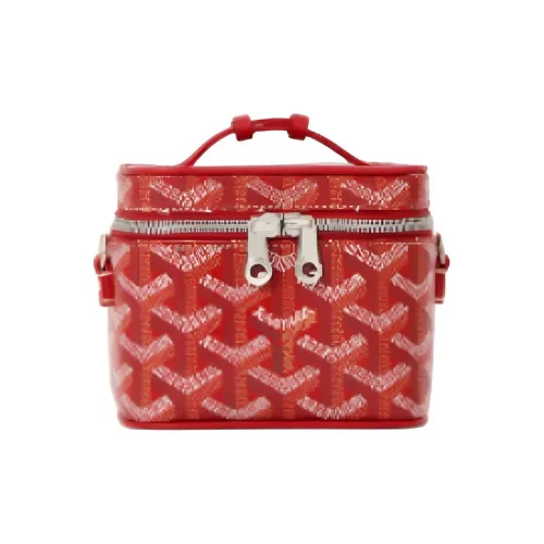 GOYARD Muse Canvas Makeup Bag Mini Women's Red