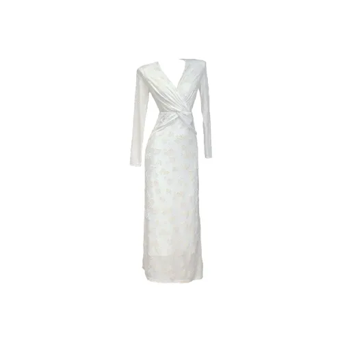 GJFD Длинное платье с длинными рукавами женское