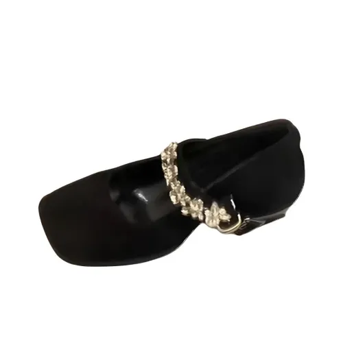 Wuji Грубый каблук Элегантность Обувь без подкладки Женская обувь Женские