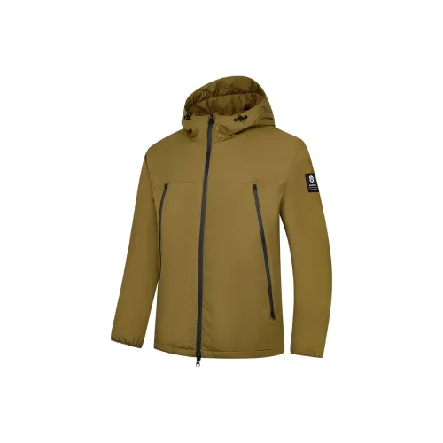 QIAODAN Хлопковый пуховик Мужской Лесной мох Коричневый Зеленый