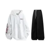 Комплект (белый топ+черные брюки)