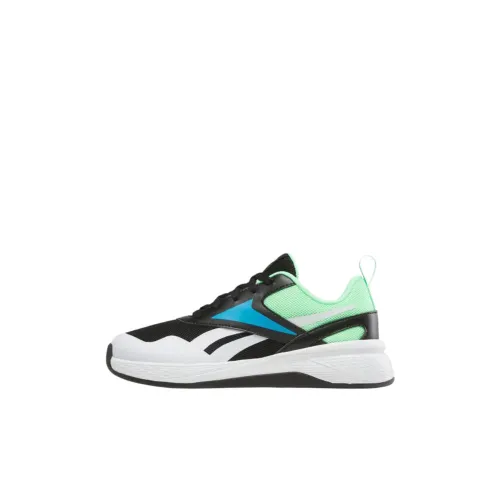 Reebok Nano Play Low Топ Детские беговые кроссовки Черный Белый Зеленый для детей 3-7 лет