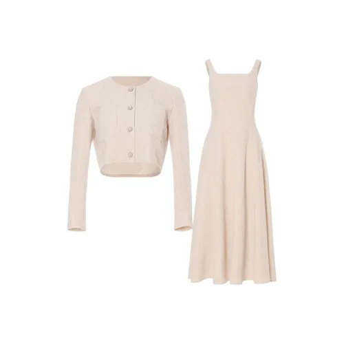 DITB CHANEL Inspired Куртка + Платье Женские Комплекты с Юбкой