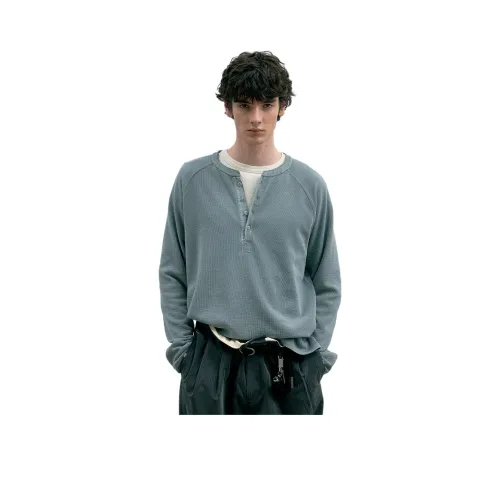 C2H4 Western Textured Henley Shirt Unisex C2H4 Западный Текстурированный Henley Рубашка Унисекс
