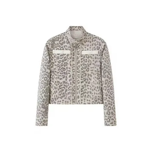 ONE PASS STUDIO Леопардовый принт Женские Куртки