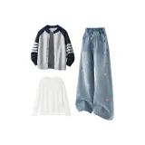 Однотонный Синий Серый + Однотонный Морская Соль Синий + Однотонный Белый