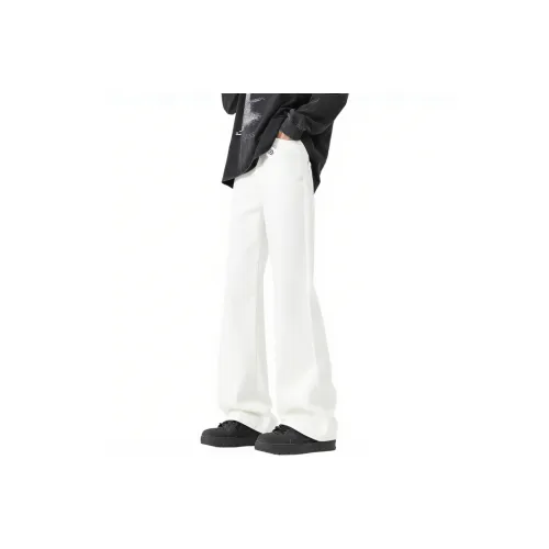 SUNSETMONENT Pearl White Unisex Jeans