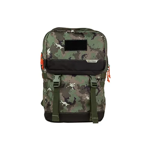 DECATHLON 20L Альпинистский рюкзак Outdoor Сумка Полиэстер Зеленый Остров Узор Камуфляж Унисекс