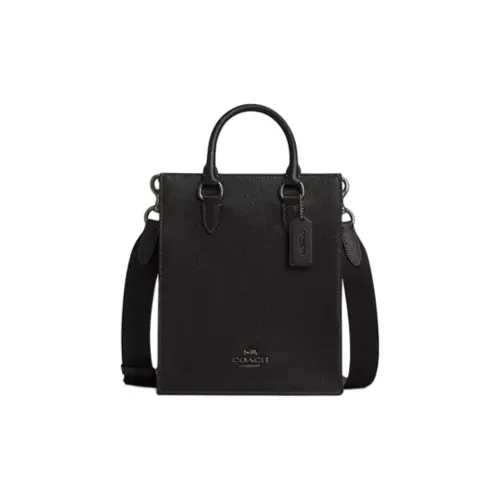 COACH Dylan Кожа Тоут Сумка Сумка для покупок Сумка Маленькая Мужская Черная