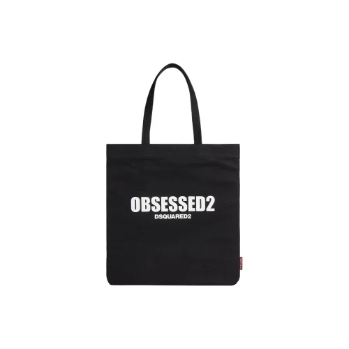 DSQUARED 2 Холст Тоут Сумка Сумка для покупок Сумка через плечо Унисекс Черный