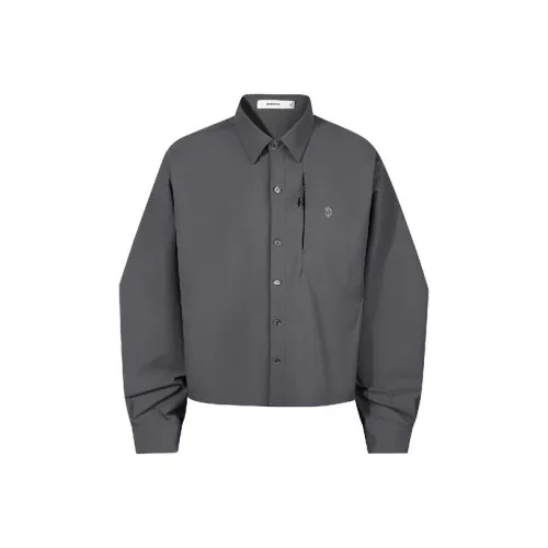 GUUKA TECH Темно-серый унисекс рубашки