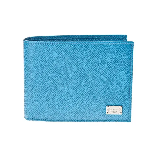 Dolce Gabbana Denim Wallet Men's Light Blue