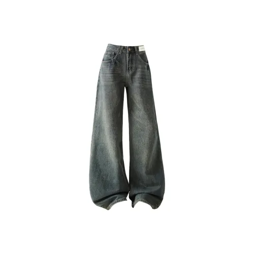 UPXIW Винтажные синие женские джинсы