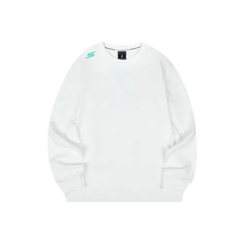 Skechers Круглый вырез Пуловер Толстовка Базовый слой Мужской Зефирно-белый