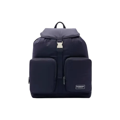 Burberry Medium Nylon Backpack Top Handle Adjustable Shoulder Straps Clip And Drawcord Closure