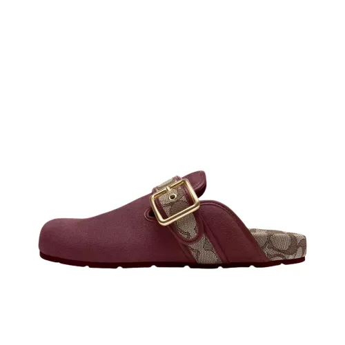 COACH Домашние тапочки Женские Бордовый