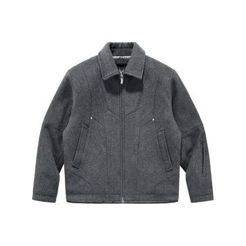 VIP Хлопковый пуховик Унисекс Темно-серый