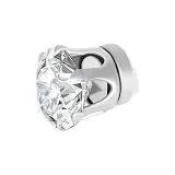 Серьги-клипсы с магнитом и цирконием, 0,6 см [Одиночный]