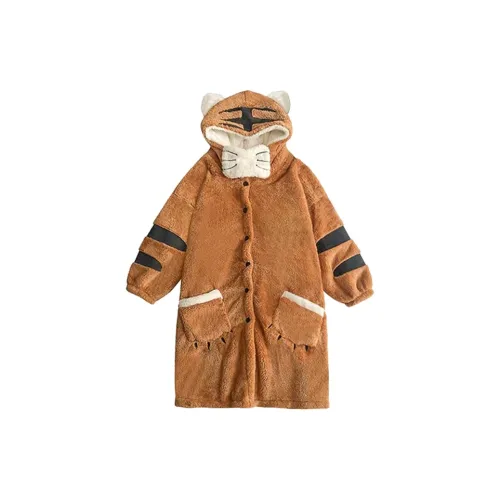 QIAOYUN Коричневый Женские Банные халаты