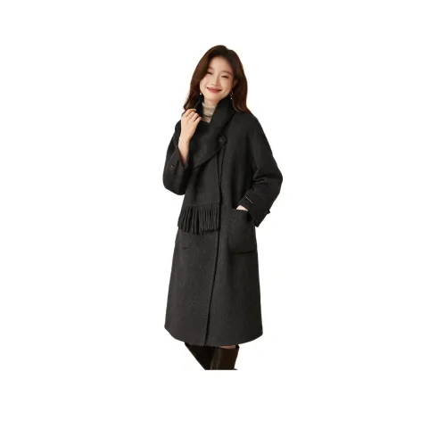 Still Quiet Угольно-серый двухтонное женское пальто