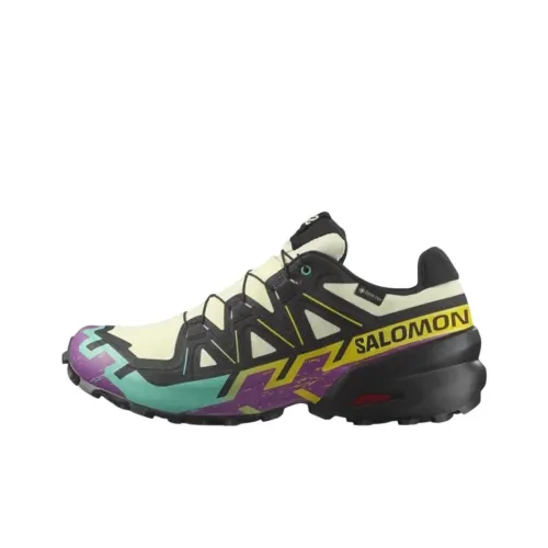 SALOMON Speedcross 6 Беговые кроссовки Мужские Белый Черный Фиолетовый