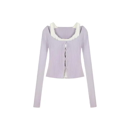 DANCANG Сладкий Горячая девушка Кружевная отделка Внутренняя одежда Укороченный Трикотажная ткань Топ Женские