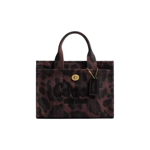 COACH Cargo Холст Одно Плечо Сумка Мини Женская Темно-Коричневый