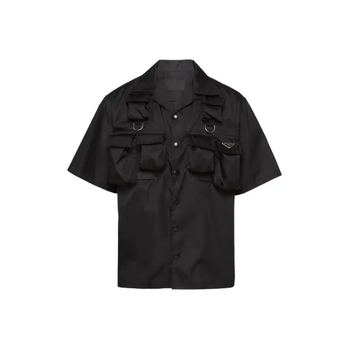 PRADA Мужские Черные Рубашки