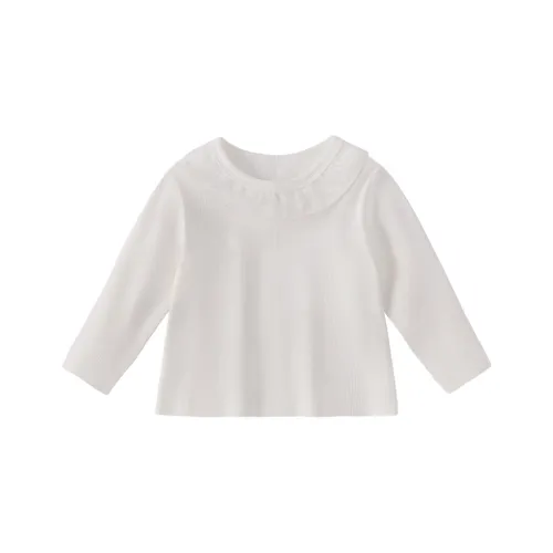 JELLYBABY С рюшами на подоле Однотонный Длинный рукав Топ