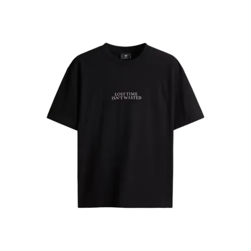 H M Черный Светло-Серый Мужские T-Рубашки