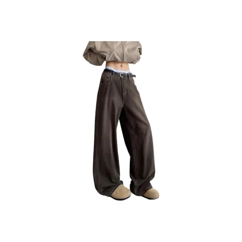 UPWARD LAB Коричневый Унисекс Джинсы