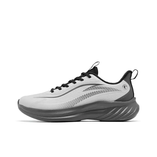 QIAODAN Амортизаторы Slip-resistant устойчивые к истиранию Низкий топ Повседневные Беговые кроссовки Мужской Туманно-серый Акулий серый