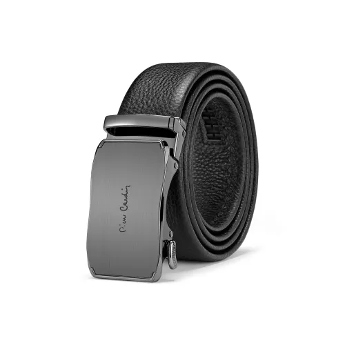 PIERRE CARDIN Ремни из крупнозернистой текстуры коровьей кожи Мужской Черный 3,45CM