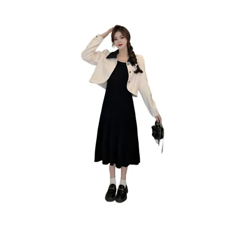 HTHK Черный Женский Комплект с Юбкой