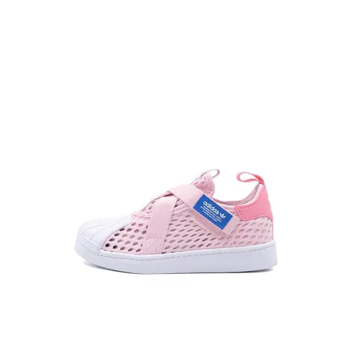 Adidas Originals SUPERSTAR 360 Детские Скейтбординги Низкий Топ Розовый Белый Для Детей Дошкольный