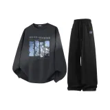 Угольный серый (Frozen Snow Mountains) + Черный (Frozen Snow Mountains Штаны с логотипом)