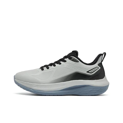 QIAODAN Swift Lite Беговые кроссовки Низкий топ Туманно-серый Церулеан-синий Мужской