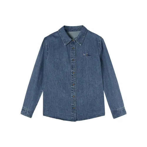 XIANGYING Джинсовая синяя женская рубашка