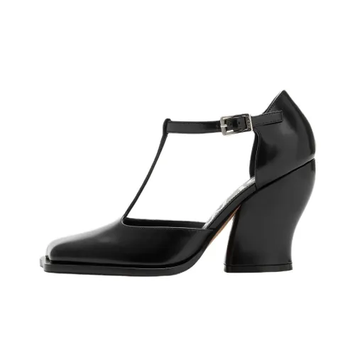 LOEWE Onda Грубый каблук Высокие каблуки 9 см Женские Черный